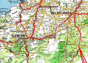 TELAGH SITUATION  GEOGRAPHIQUE